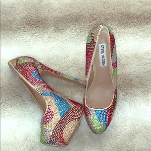 Steve Madden Multicolor Sequin Heels